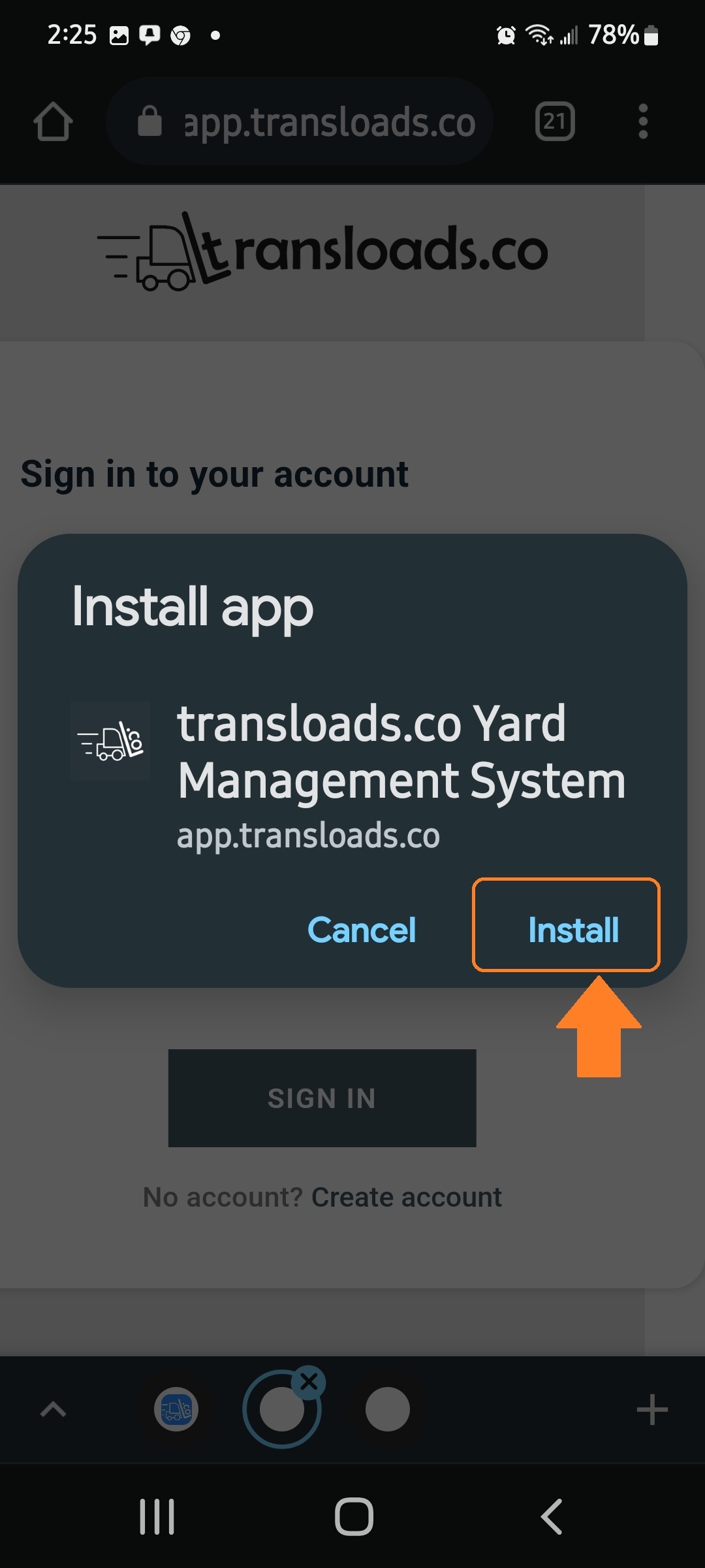 Install app on Android - transloads.co